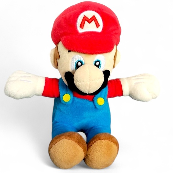 Super Mario Plush Doll Little Buddy 9” Nintendo Red Blue Toy Stuffed Animal 2023 - Picture 1 of 6